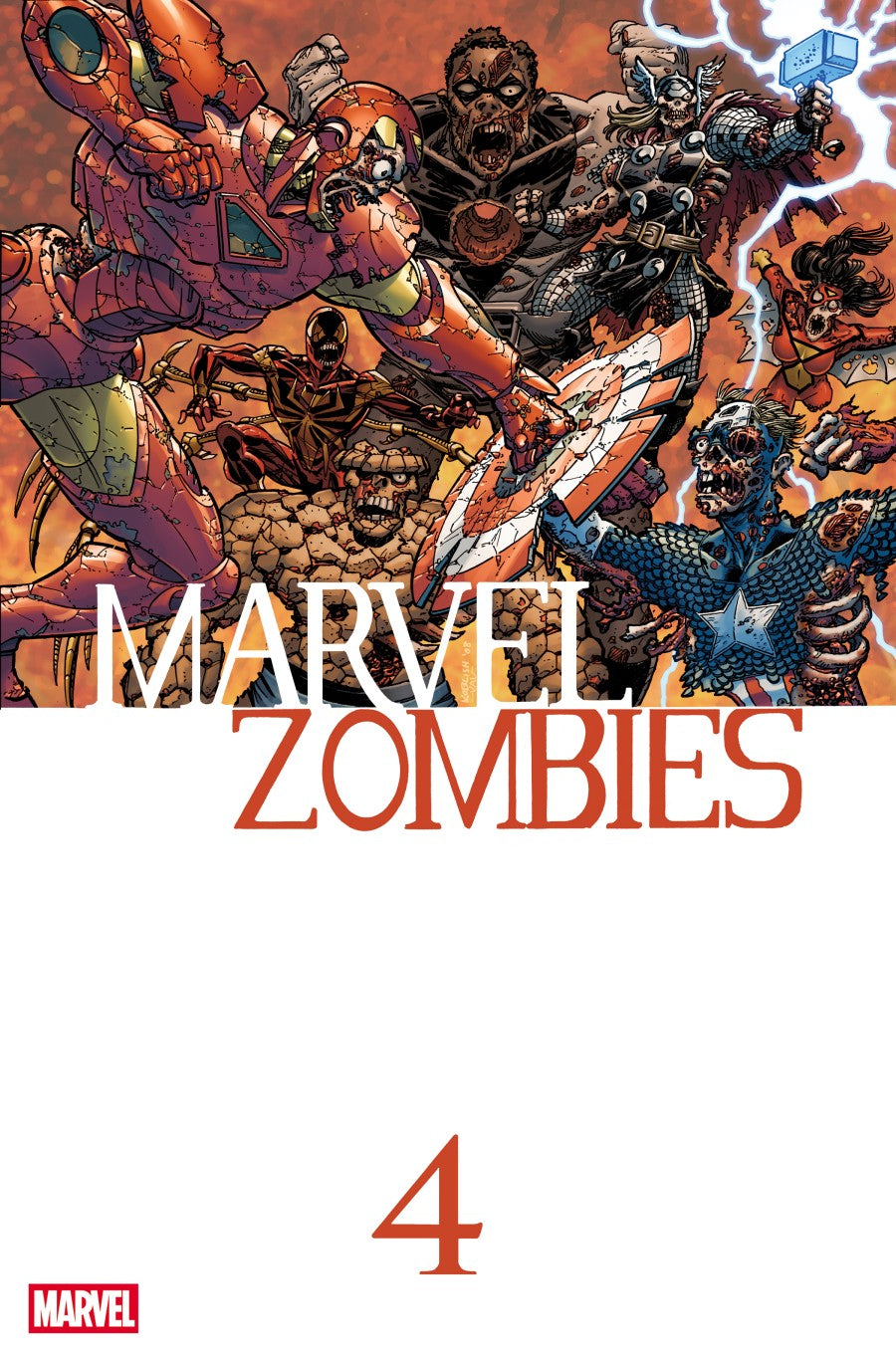 MARVEL ZOMBIES: RED BAND #4 SCOTT KOBLISH RETRO ZOMBIE VAR [POLYBAGGED]