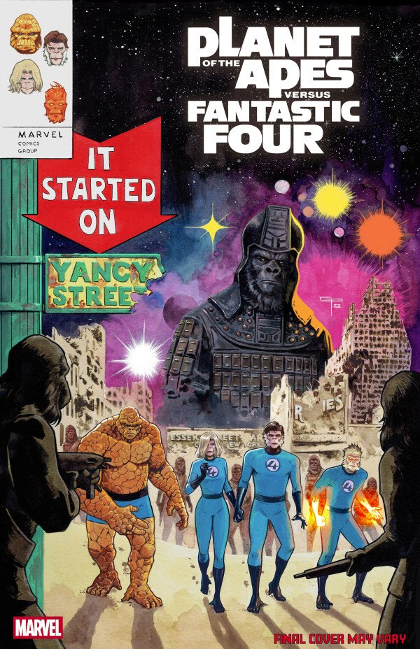 PLANET OF THE APES VS. FANTASTIC FOUR #1 GERMAN PERALTA HOMAGE VAR