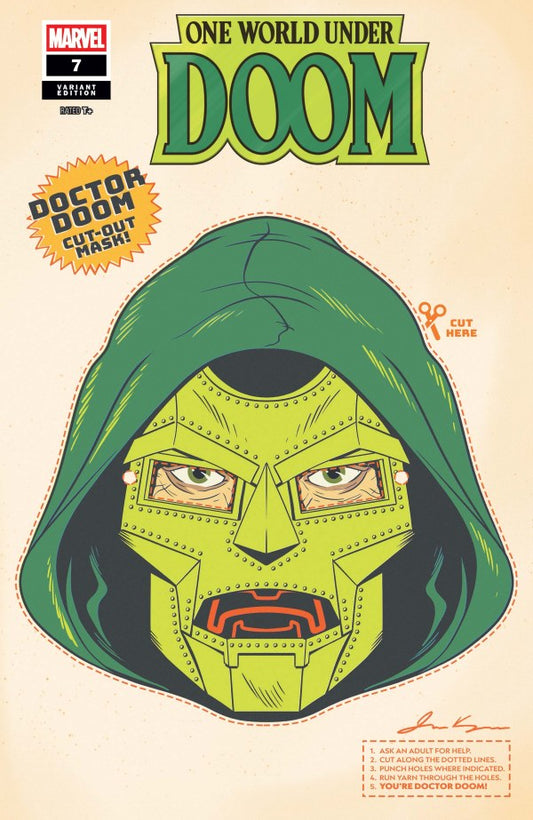 ONE WORLD UNDER DOOM #7 RETRO HALLOWEEN MASK VAR