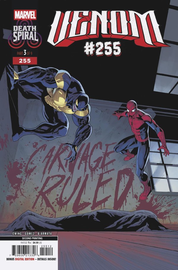 VENOM #255 CARLOS GOMEZ 2ND PRINTING VAR