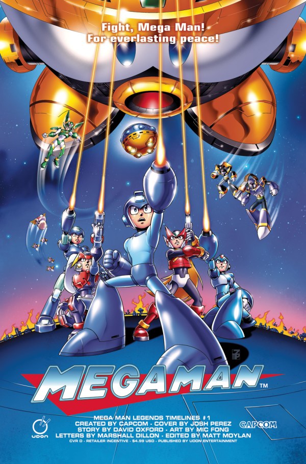 MEGA MAN LEGENDS TIMELINES #1 JOSH PEREZ TRANSFORMERS MOVIE POSTER HOMAGE VAR [INC 1:5] (ONE-SHOT)